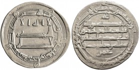 ISLAMIC, 'Abbasid Caliphate. temp. Al-Amin, AH 193-199 / AD 809-813. Dirham (Silver, 23 mm, 2.90 g, 3 h), Madinat Naysabur, AH 194 = AD 809/810. SICA ...