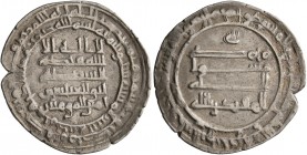 ISLAMIC, 'Abbasid Caliphate. Al-Muqtadir, second reign, AH 296-317 / AD 908-929. Dirham (Silver, 25 mm, 4.13 g, 12 h), citing the caliph al-Muqtadir b...