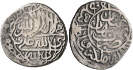 ISLAMIC, Persia (Post-Mongol). Safavids. 'Abbas I, AH 995-1038 / AD 1587-1629. AR Mahmudi (Silver, 20 mm, 3.68 g, 9 h), Behbahan, undated. Album 2635....