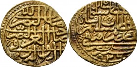 ISLAMIC, Ottoman Empire. Sulayman II Qanuni ('the Lawgiver'), AH 926-974 / AD 1520-1566. Sultani (Gold, 20 mm, 3.54 g, 4 h), Misr, AH 926 / AD 1520. P...