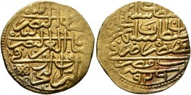 ISLAMIC, Ottoman Empire. Sulayman II Qanuni ('the Lawgiver'), AH 926-974 / AD 1520-1566. Sultani (Gold, 20 mm, 3.47 g, 1 h), Misr, AH 926 / AD 1520. P...