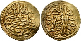 ISLAMIC, Ottoman Empire. Sulayman II Qanuni ('the Lawgiver'), AH 926-974 / AD 1520-1566. Sultani (Gold, 20 mm, 3.54 g, 9 h), Misr, AH 932 = 1525/6. Pe...