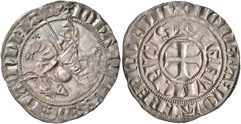 FRANCE, Provincial. Crevecœur. Jean de Flandre, 1308/10-1324. Demi-Gros au Cheva...