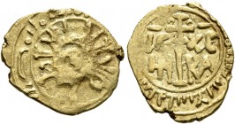 ITALY. Sicilia (Regno). Ruggero II, 1130-1154. Tarì (Gold, 13 mm, 1.07 g), Palermo. Pellet in circle; around circle, 'al-malik Rujjar al-mu‘tazz billa...