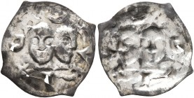 SWITZERLAND. Zürich. Fraumünsterabtei, 13th century. Vierzipfliger Pfennig (Silver, 15 mm, 0.37 g). ZVRICH Facing head of Felix, on the left, and thre...
