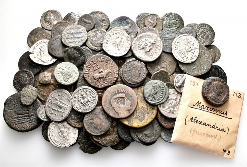 A lot containing 14 silver and 117 bronze coins. Includes: Greek, Roman and Byza...