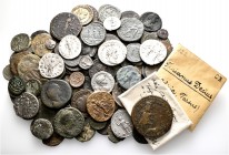 A lot containing 12 silver and 118 bronze coins. Includes: Greek, Roman and Byzantine. Mostly fair to fine, some very fine. LOT SOLD AS IS, NO RETURNS...