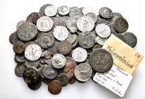 A lot containing 12 silver and 117 bronze coins. Includes: Greek, Roman and Byzantine. Mostly fair to fine, some very fine. LOT SOLD AS IS, NO RETURNS...