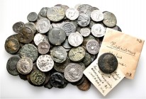 A lot containing 12 silver and 117 bronze coins. Includes: Greek, Roman and Byzantine. Mostly fair to fine, some very fine. LOT SOLD AS IS, NO RETURNS...
