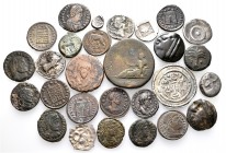 A lot containing 9 silver and 19 bronze coins. Includes: Celtic, Greek, Roman, Byzantine and Modern. Fair to about very fine. LOT SOLD AS IS, NO RETUR...