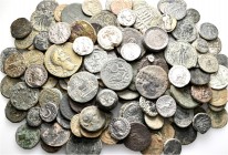 A lot containing 21 silver, 131 bronze coins, 1 lead seal and 2 bronze weights. Includes: Greek, Roman Provincial, Roman Imperial, Byzantine, Islamic....