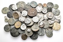 A lot containing 61 silver, 38 bronze coins and 1 lead seal. Includes: Greek, Roman Provincial, Roman Imperial and Byzantine. Fine to very fine. LOT S...