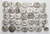 A lot containing 36 silver coins. Includes: Celtic, Roman Imperial and Roman Provincial. Fine to very fine. LOT SOLD AS IS, NO RETURNS. 36 coins in lo...
