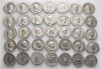 A lot containing 35 silver coins. Including: Antoniniani of Caracalla (1), Gordian III (13), Philip I (6), Otacilia Severa (1), Philip II (2), Trajan ...