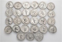 A lot containing 27 silver coins. All: Roman Imperial. Very fine to extremely fine. LOT SOLD AS IS, NO RETURNS. 27 coins in lot.