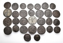 A lot containing 30 bronze coins. All: Roman Imperial. Very fine to extremely fine. LOT SOLD AS IS, NO RETURNS. 30 coins in lot.