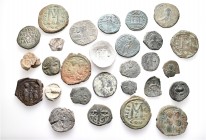 A lot containing 2 silver, 24 bronze coins and 2 lead seals. Includes: Greek, Roman Provincial, Byzantine. Fine to very fine. LOT SOLD AS IS, NO RETUR...