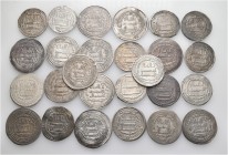 A lot containing 26 silver coins. All: Islamic Dirhams. Fine to about extremely fine. LOT SOLD AS IS, NO RETURNS. 26 coins in lot.