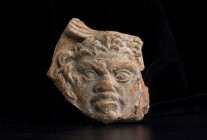 Roman antefix with the head of Silenus
1st century BC – 1st century AD; alt. cm 12; A section of an antefix decorated in relief with the head of Sile...
