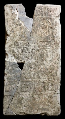 A daunian stele
7th – 6th century BC; alt. cm 62; A daunian stele on a rectangu...