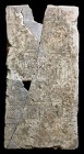A daunian stele
7th – 6th century BC; alt. cm 62; A daunian stele on a rectanguar limestone slab, with some fragments missing. The decoration is inci...