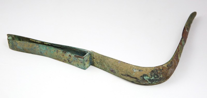 Bronze Strigil
3rd – 2nd century BC; alt. cm 19; Curved blade with a handle. 
...