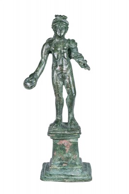 Roman Bonus Eventus bronze statuette
1st – 2nd century AD; alt. cm 18; Depicted...