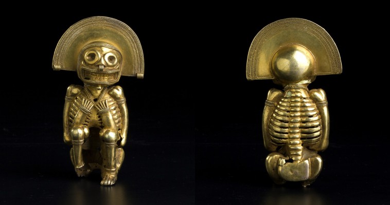 A Pre-Columbian human skeleton figure
Colombia, Tairona Culture, AD 1000 – 1500...
