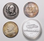 Diverse
 LOT 4 Stück diverse Medaillen Vatikan,USA, Deutschland. ges. ca. 68g stgl/PP