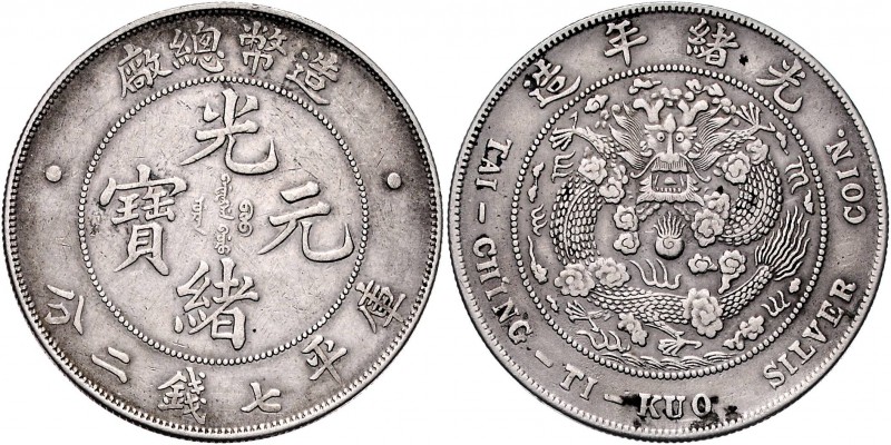 China Tar - Ching - Ti - Kua
 Dollar o.J. (1908) Tientsin Central Mint. 26,67g....