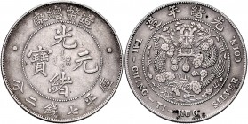 China Tar - Ching - Ti - Kua
 Dollar o.J. (1908) Tientsin Central Mint. 26,67g. KM Y14, L./M. 11 ss/vz