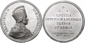 Deutschland vor 1871 Frankfurt
Franz II. 1792 - 1806 Zinn - Medaille 1792 auf die Krönung des Kaisers,im Av. Bekröntes Brustbild im Krönungsornat r. ...