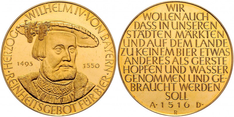 Bundesrepublik Deutschland - seit 1949
 10 Dukaten 1950 auf das Reinheitsgebot ...