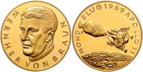 Bundesrepublik Deutschland - seit 1949
 Goldmedaille 1969 auf den Mondflug der Apollo II. München. 40,10g stgl