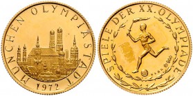 Bundesrepublik Deutschland - seit 1949
 Goldmedaille 1972 auf die XX. Olympiade in München. München. 3,36g stgl