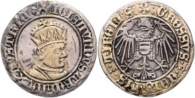 Erzherzog Sigismund 1439 - 1496
 Pfundner o.Jahr Hall. 6,54g, teilvergoldet, Henkelspur. M./T: 57 var. ss/ss+