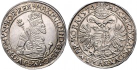 Maximilian II. 1564 - 1576
 Taler 1576 KB Kremnitz. 28,58g. MzA. Seite 60, Huszar 978. stgl