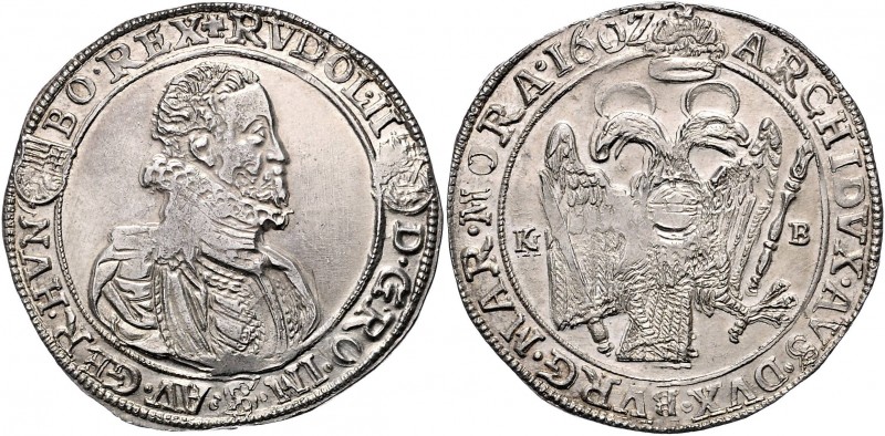 Rudolph II. 1576 - 1612
 Taler 160Z KB Kremnitz. 28,33g. MzA. S. 88, Davenport ...