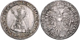Rudolph II. 1576 - 1612
 Taler 160Z N-B Nagybanya. 27,10g. MzA. Seite 88, Husz. 1040 ss/vz