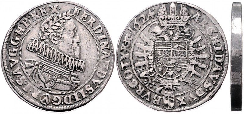 Ferdinand II. als Kaiser 1619 - 1637
 2 Taler 1624 Wien. 57,12g. Her. 290a (die...