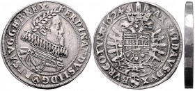 Ferdinand II. als Kaiser 1619 - 1637
 2 Taler 1624 Wien. 57,12g. Her. 290a (dieses Exemplar) ss/ss+