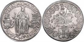 Erzherzog Maximilian 1612 - 1618 als Hochmeister des Deutschen Ordens
 Taler 1613 Hall. 29,00g. Enz. 60 vz/stgl
