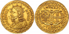 Ferdinand III. 1637 - 1657
 12 Dukaten o. J. - (1654, Gerhart Lina) SALVATOR - MVNDI, Brustbild des Erlösers im Lorbeerkranz links. Rs: + MVN R P + /...
