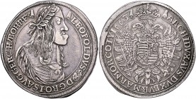 Leopold I. 1657 - 1705
 Taler 1662 Kremnitz. 28,30g. Her. 722 f.vz