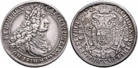 Carl VI. 1712 - 1740
 1/2 Taler 1728 Graz. 14,38g, Av. Schrötlingsfehler. Her. 479 ss/vz