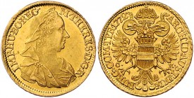 Maria Theresia 1740 - 1780
 Dukat 1772 C-K Wien. 3,48g. Her. 109, Eyp. 184a/6 vz