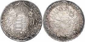 Maria Theresia 1740 - 1780
 Madonnentaler 1780 B//SK-PD mit Wiener Randschrift. Kremnitz. 28,07g. Her. 606v, Eyp. 304. vz