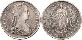 Maria Theresia 1740 - 1780
 Taler 1743 KB Kremnitz. 28,27g. Her. 564 , Huszar 1667, Eyp. 241 ss/vz