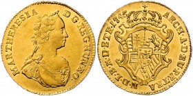 Maria Theresia 1740 - 1780
 Dukat 1745 Karlsburg. 3,50g. Her. 197, Eyp. 324/2. vz