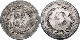 Franz I. 1804 - 1835
 Silbermedaille o. Jahr einseitiger Probe-Abschlag ?, von C. Wurschbauer.F. Wien. 3,78g vz